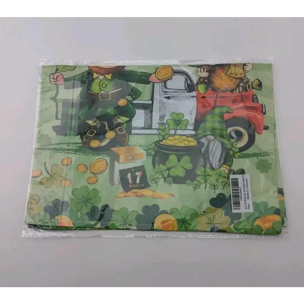 Q-Leo St Patricks Day Flag, Garden Flag 12x18 in Double Side, St. Patrick's Day